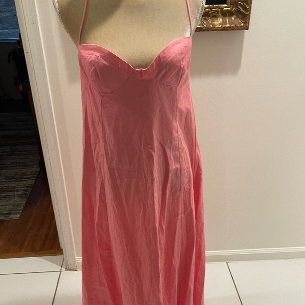 Zara Coral-Pink Maxi Slip Dress